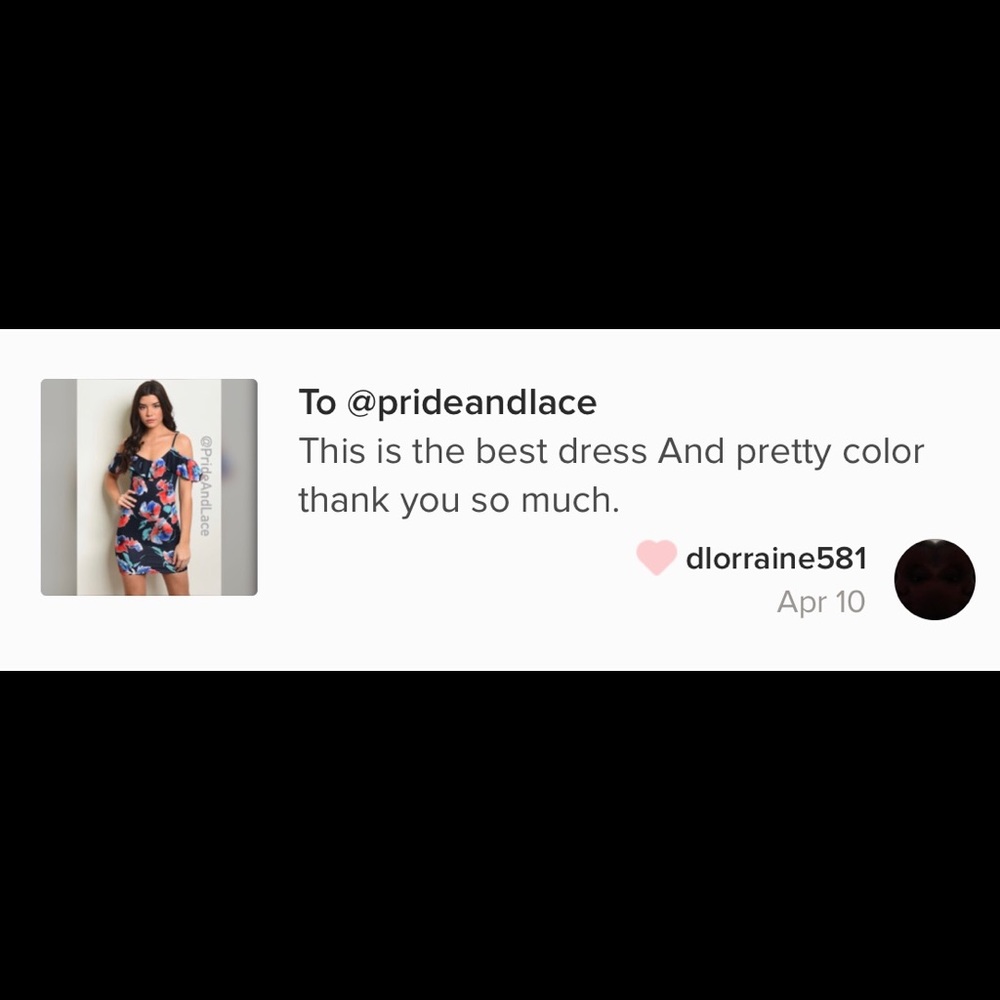 1️⃣ 😻 Navy Floral Dress 😻 - Picture 5 of 5